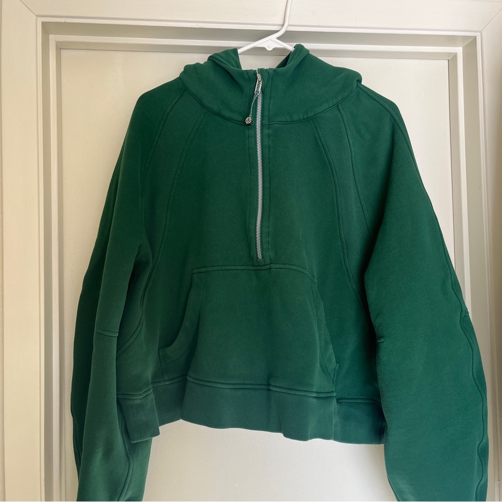Lululemon Oversized Half Zip Scuba Everglade Green